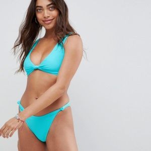 ASOS Knot Bikini Set Turquoise